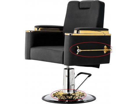Fotel fryzjerski Midas hydrauliczny obrotowy do salonu fryzjerskiego podnóżek krzesło fryzjerskie Outlet - 4